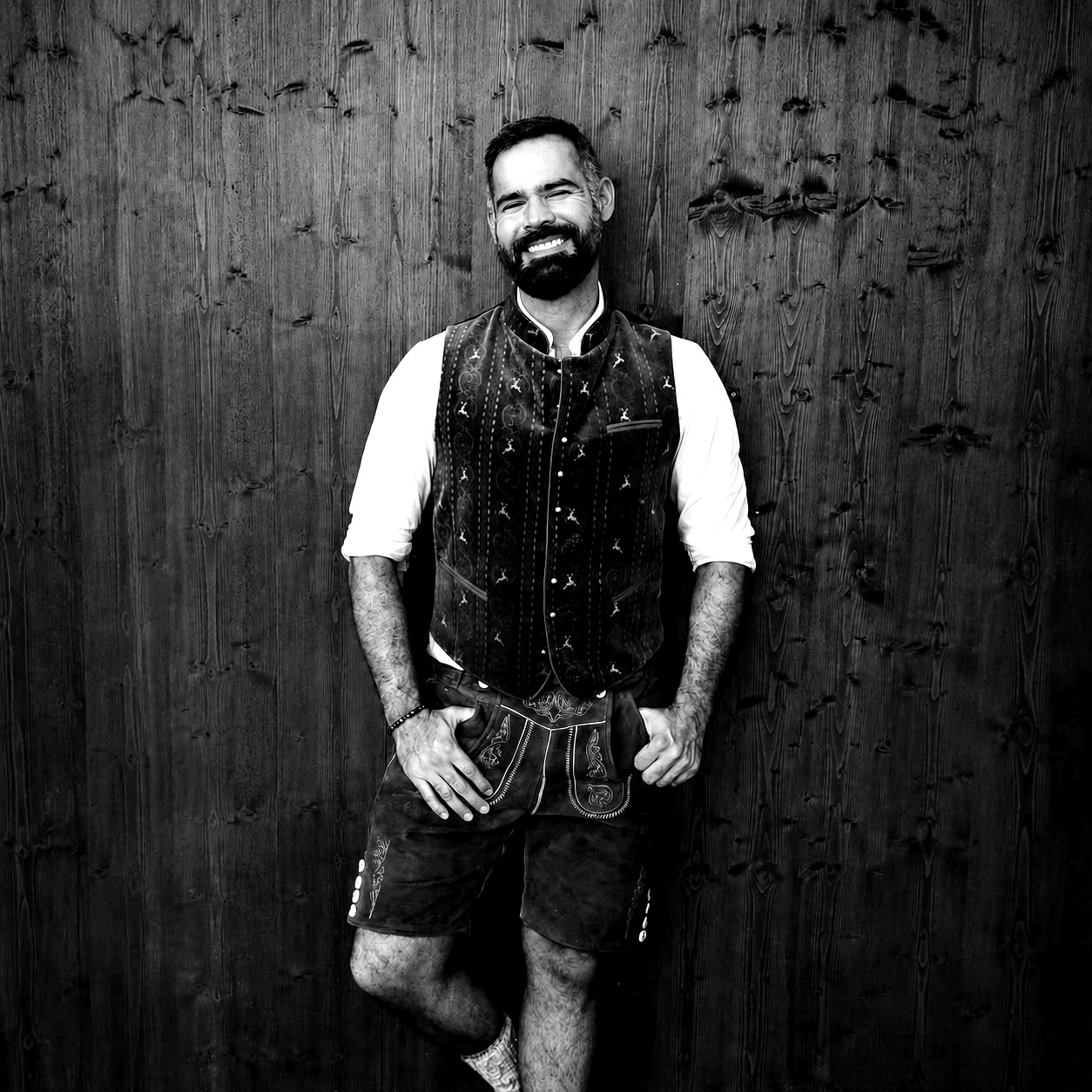 Kevin Fägner, black and white portrait 2