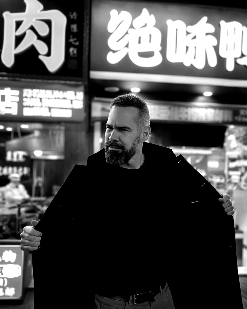 Kevin Fägner, black and white portrait 3